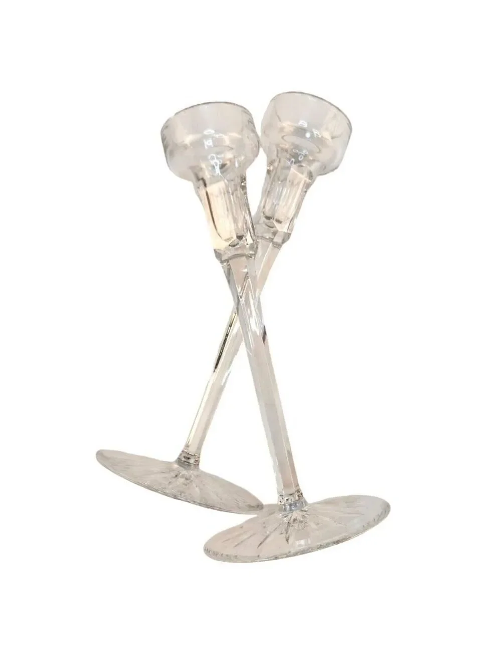 Rogaska Crystal Candlestick Holders Richmond 8 Inch Set of 2